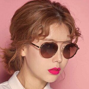 MCM gunmetal mirrored lens sunglasses made in Italy with original case